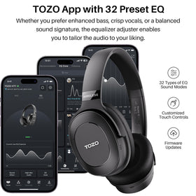 TOZO HT1 worn by commuter on train showing noise reduction benefit