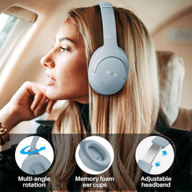 TOZO HT2 control buttons and charging port close-up highlighting easy on-device controls