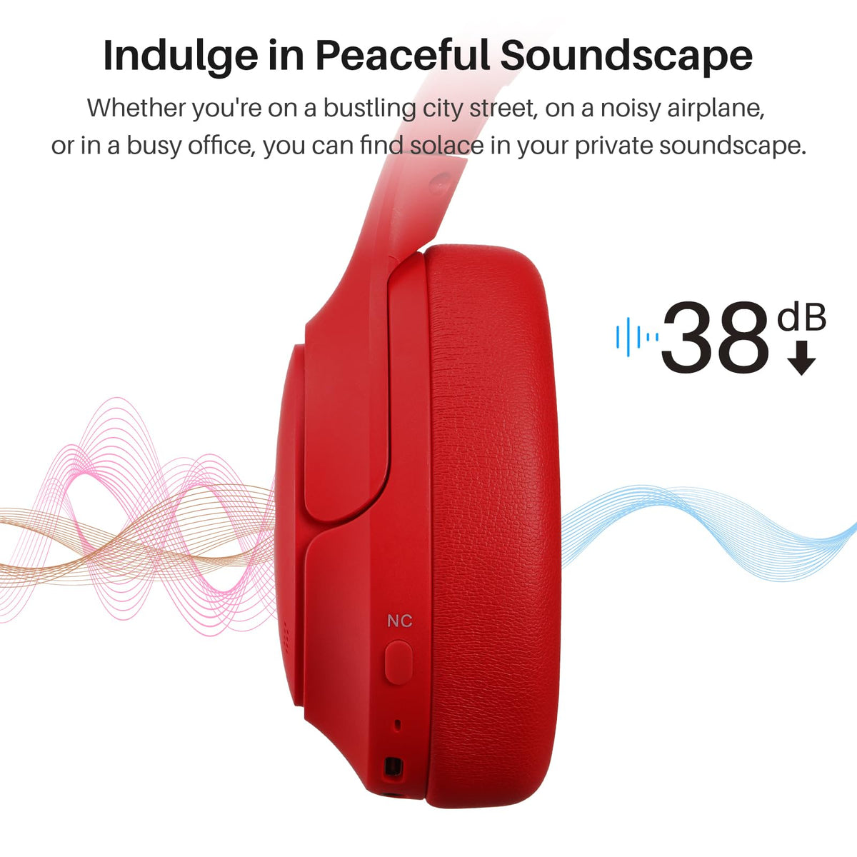 TOZO HT2 folded in a compact case for travel-friendly portability
