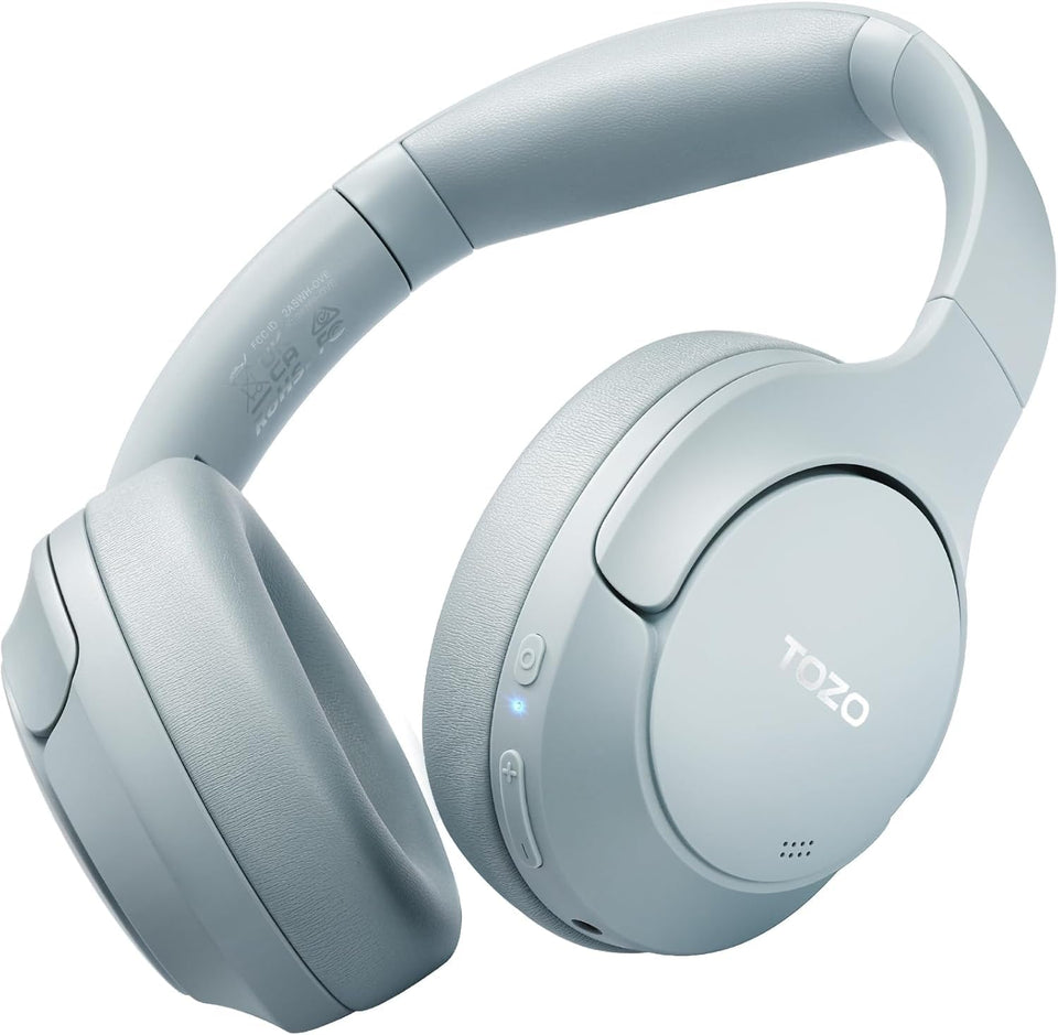 TOZO HT2 front view showing sleek blue finish and logo, ideal for stylish commuting