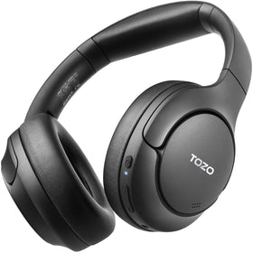TOZO HT2 front view showing foldable design and comfortable fit for travel