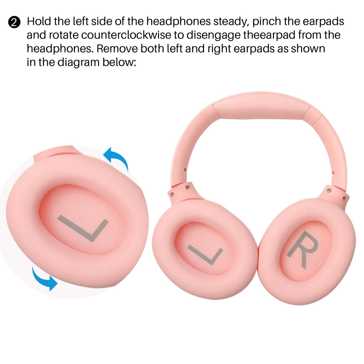TOZO HT2 view of inner memory foam and dustproof mesh improving sound isolation