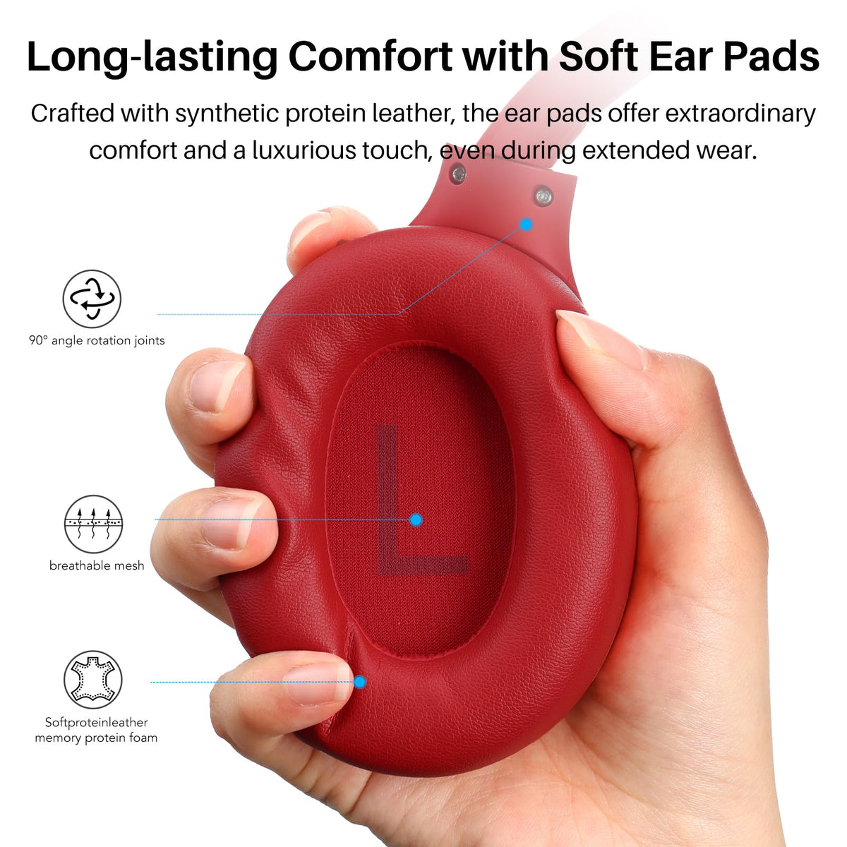 TOZO HT2 side profile highlighting control buttons for easy operation
