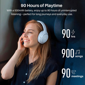 TOZO HT3 90-hour battery life for long flights and all-day listening.