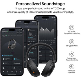 TOZO HT3 with carry case and cables showing travel-ready kit