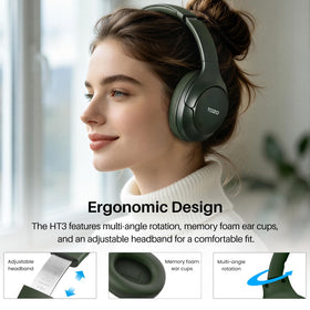 TOZO HT3 app screen with EQ presets showing customizable sound modes