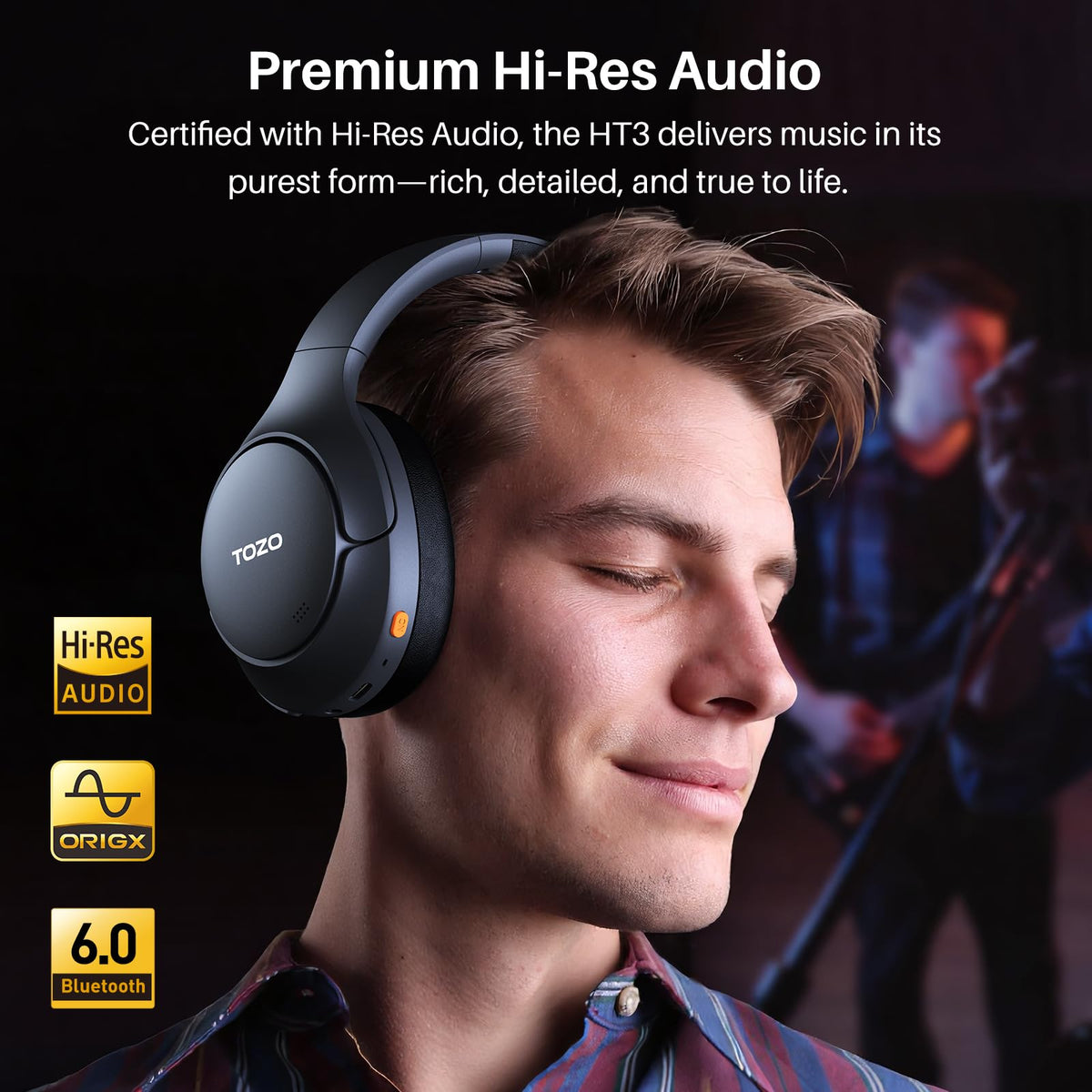 TOZO HT3 dual-device Bluetooth switching in use