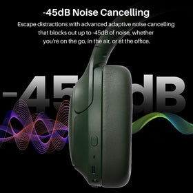TOZO HT3 headband adjustment demo showing size scaling and secure fit