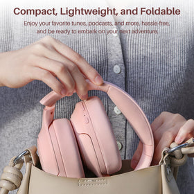 TOZO in-flight use with passenger wearing headphones to reduce airplane engine noise