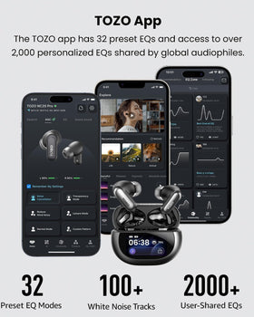 TOZO App with 32 EQ presets for personalized sound