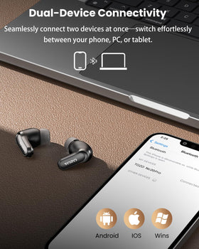 TOZO NC20 Pro 80-hour battery life with case visualization