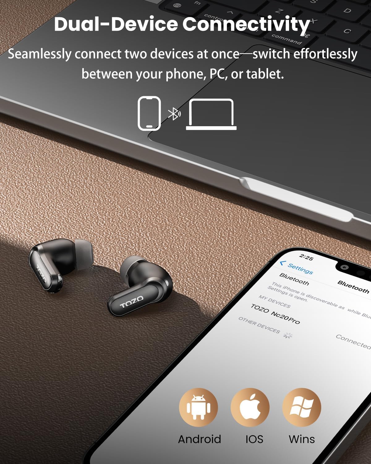 Long-lasting power: 80 hours with case and 16.5 hours per charge