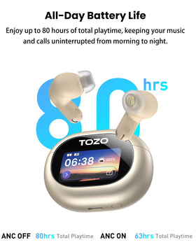 TOZO NC20 Pro adaptive-ANC reduces city and wind noises.