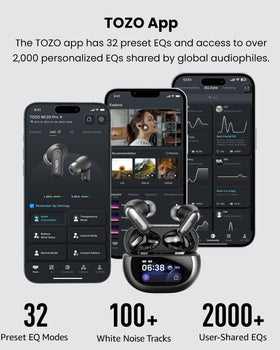 TOZO NC20 Pro app 32 EQ profiles for sound customization