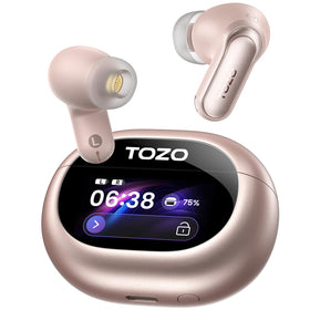 TOZO NC20 Pro case with LED display showing battery status for quick charging