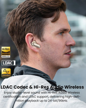 TOZO NC20 Pro earbuds in-ear fit for all-day comfort.