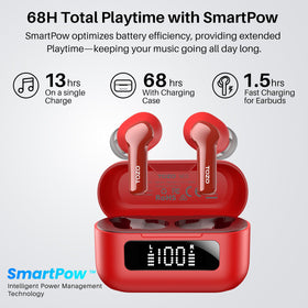 TOZO NC3 earbuds worn by runner, secure fit for active movement