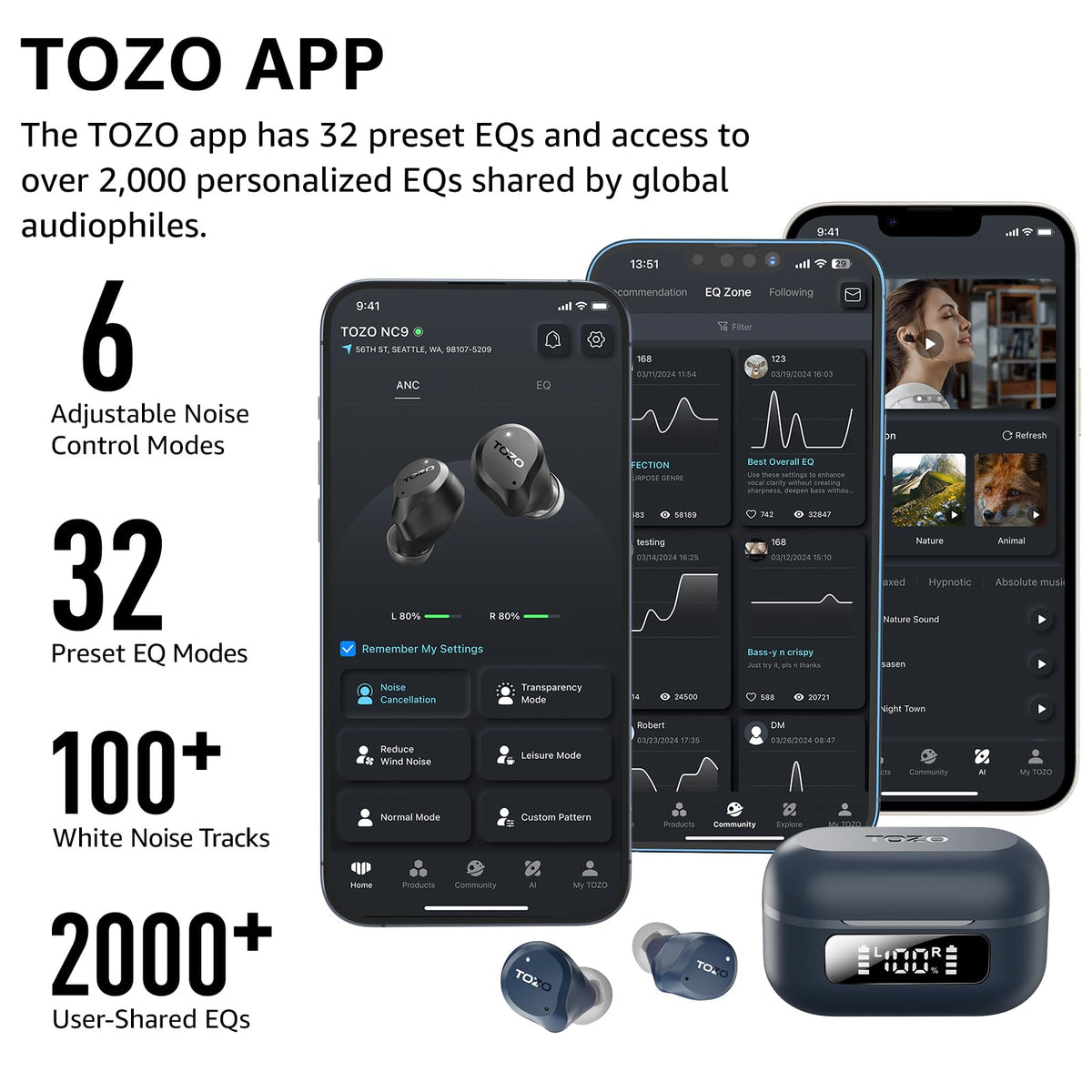 TOZO NC9 microscopic view of microphone array improving call clarity benefit