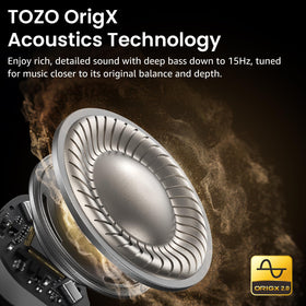 TOZO NC9 charging case LED display showing battery level for ready-to-use benefit