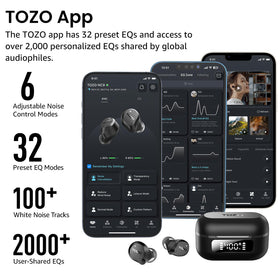 TOZO NC9 earbuds splashing water to demonstrate IPX8 resistance