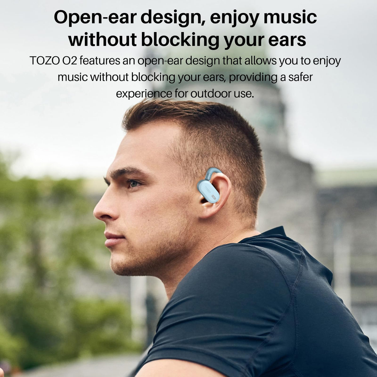 TOZO O2 driving-friendly fit for long sessions and hands-free calls.