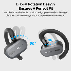 TOZO O2 enables safe driving with independent ear use for calls and music.