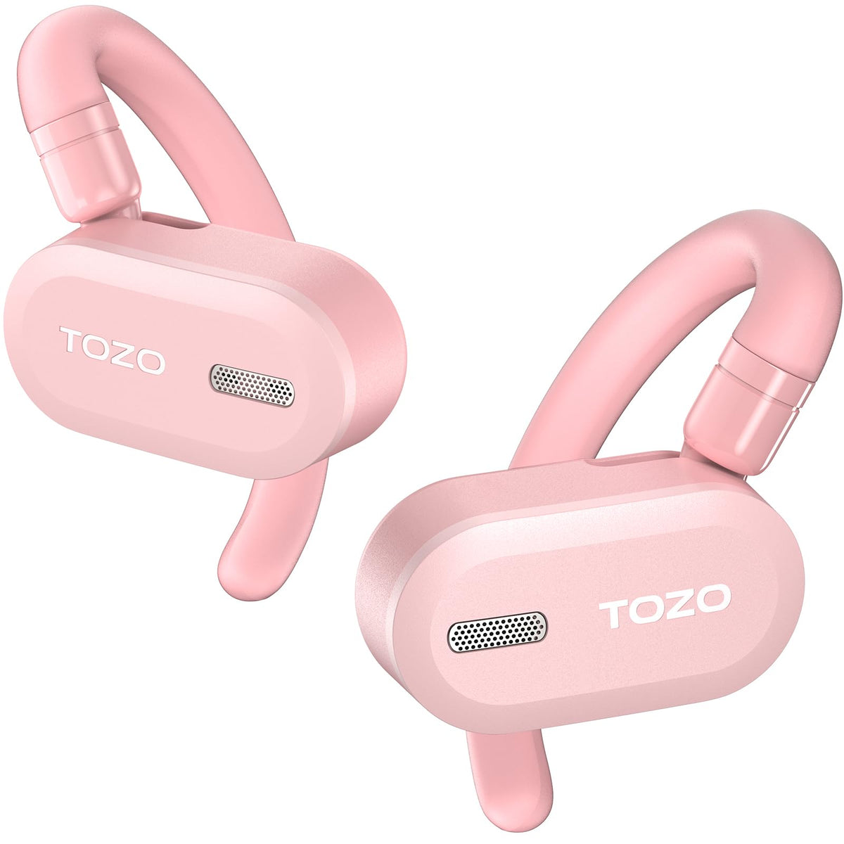 TOZO O2 dual-axis design for a customizable, secure open-ear fit for all-day comfort.
