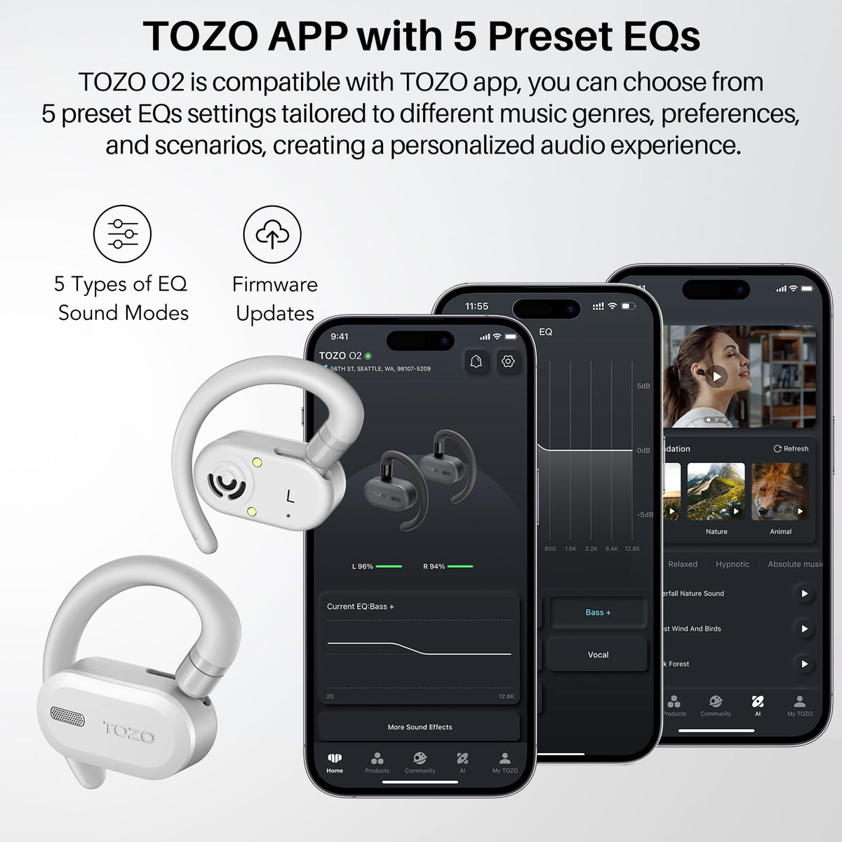 TOZO O2 connected to two devices for easy switching between phones.