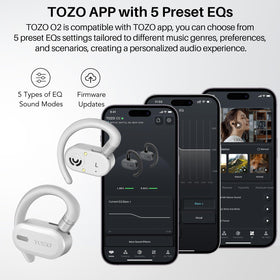 TOZO O2 connected to two devices for easy switching between phones.