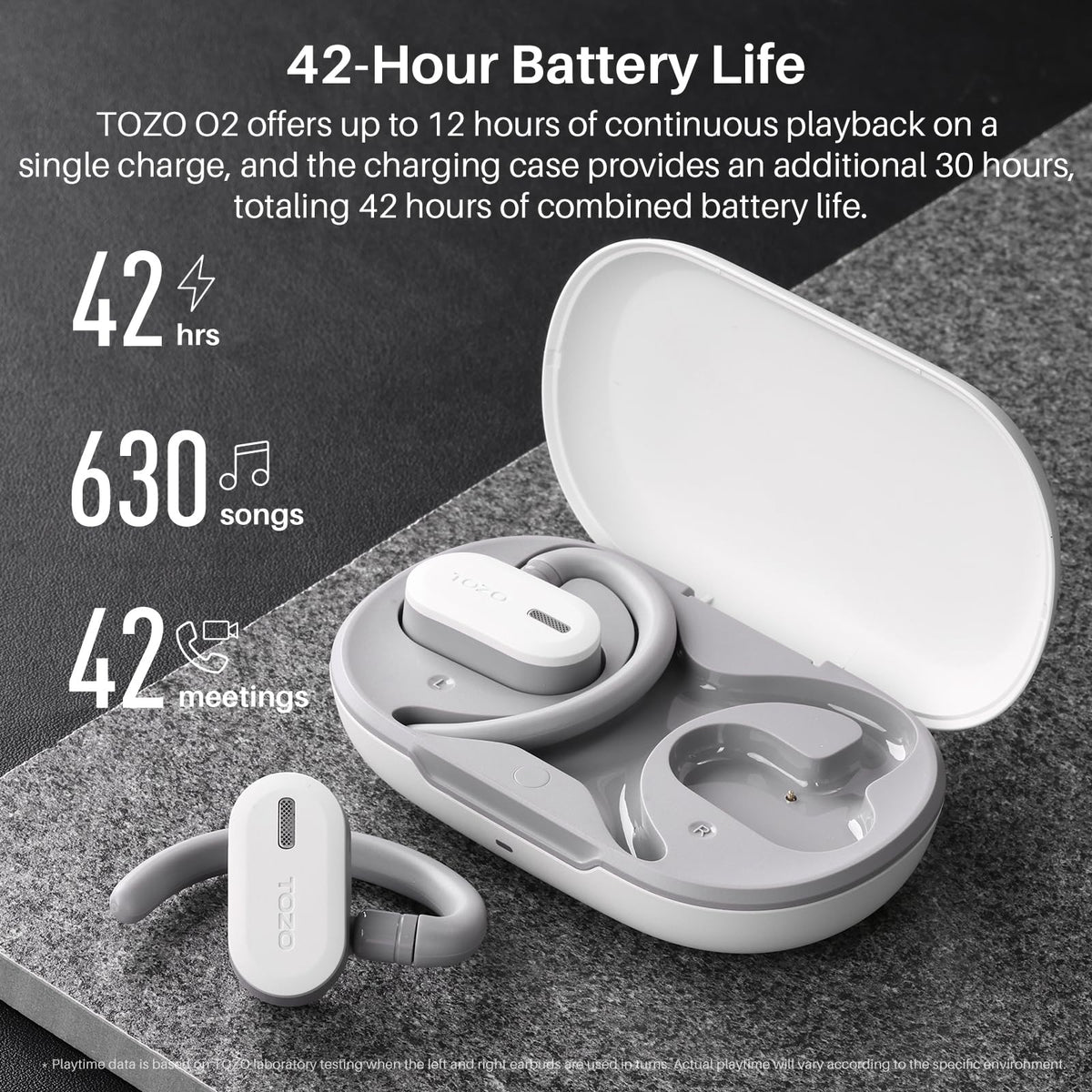 TOZO O2 IPX6 waterproof earbuds ready for sweat or light rain.