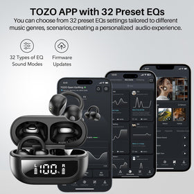 TOZO OpenEarRing app EQ screen showing 32 customizable modes