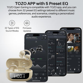 TOZO OpenEarRing on commuter outdoors illustrating sweat resistance and active use
