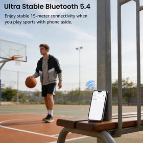 TOZO OpenEarRing in workout setting showing IPX5 sweat resistance