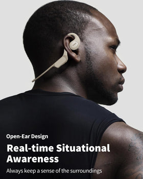 TOZO OpenReal side profile emphasizing hair-band stability and ergonomics