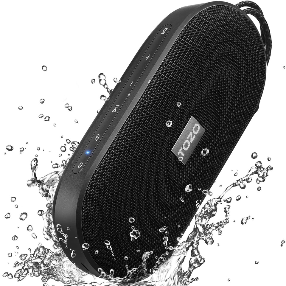 TOZO PA1 front view showing speaker grille and bold sound