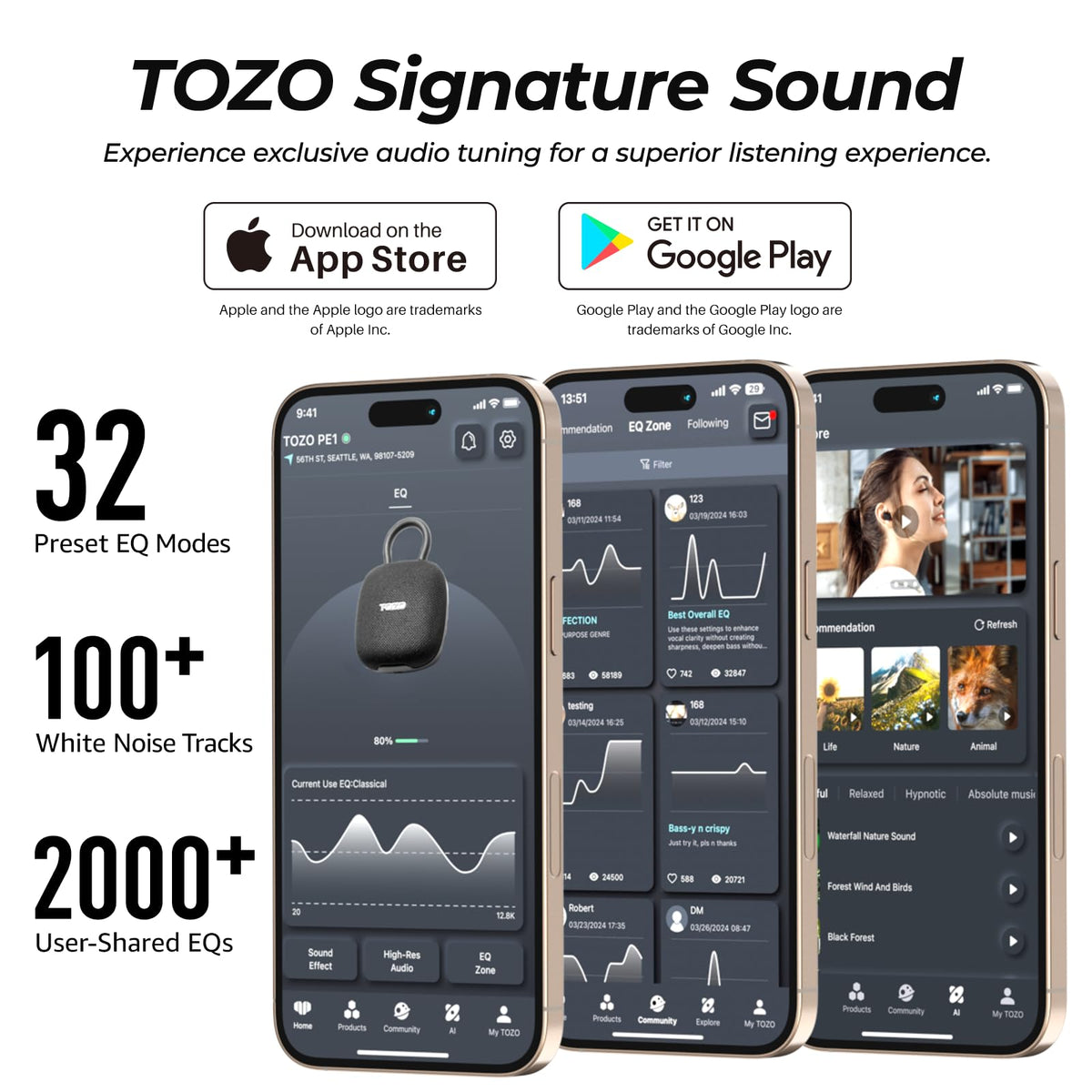 TOZO PE1 built-in microphone enables hands-free calls.