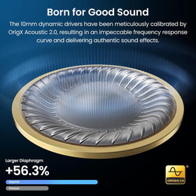 TOZO T12 10mm driver delivers rich bass and clear highs for immersive sound.