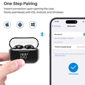 TOZO T18 four-mic setup provides clearer calls in busy environments
