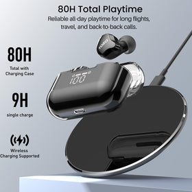 TOZO T18 charging case supports wireless charging and USB-C for fast power