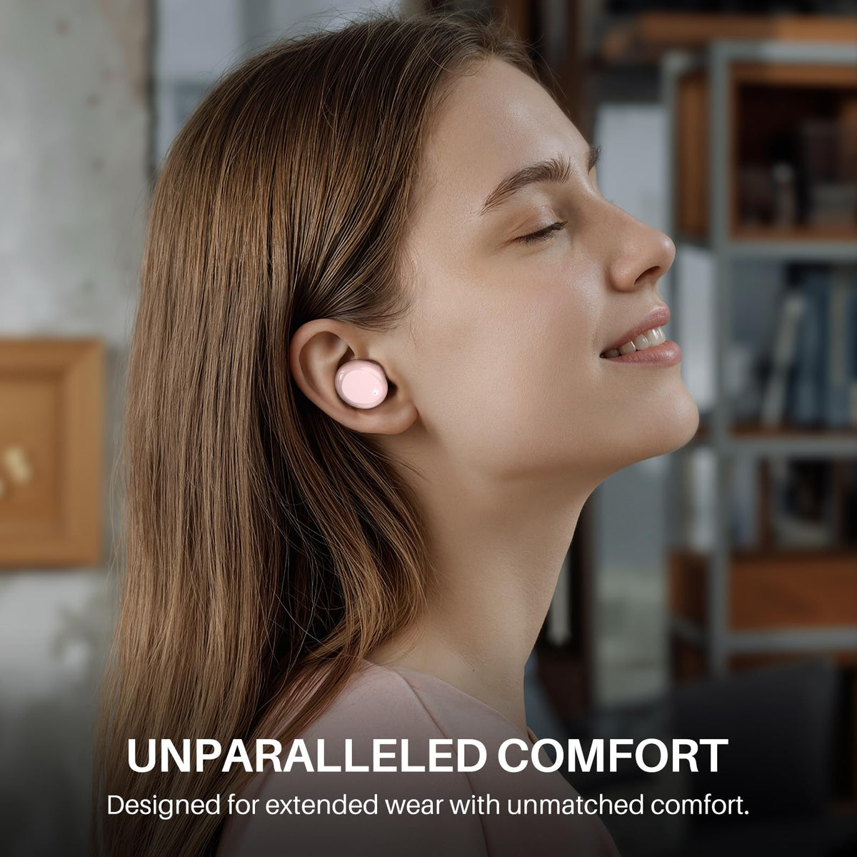 TOZO T6 charging case open showing compact wireless charging capability.