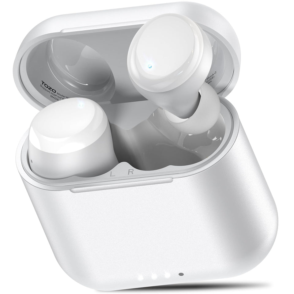 TOZO T6 earbuds with compact charging case for on-the-go power