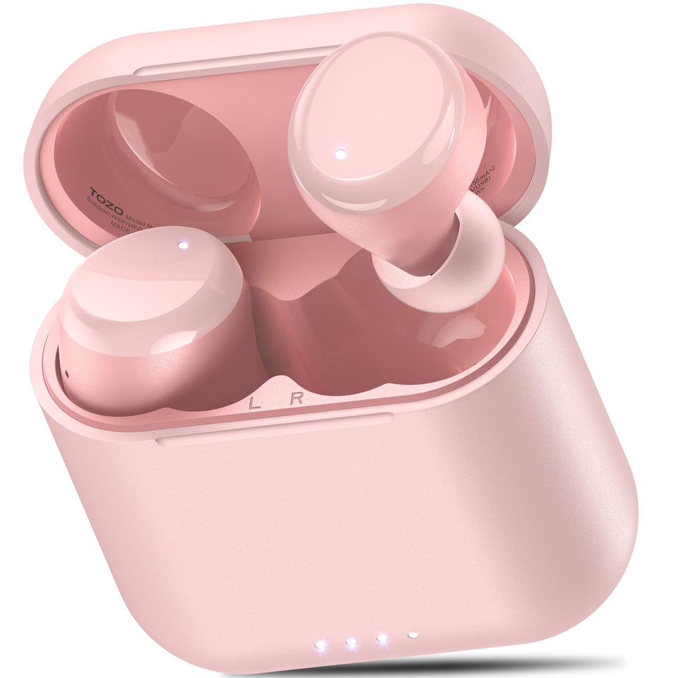 TOZO T6 earbuds in-ear fit for all-day comfort and secure wear.