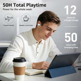 TOZO T6 earbuds in IPX8 waterproof design for workouts and rain
