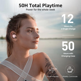 TOZO T6 stereo sound with OrigX 2.0 delivering deep bass and clear highs.
