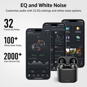 TOZO T6 wireless charging case for convenient power-ups anywhere.