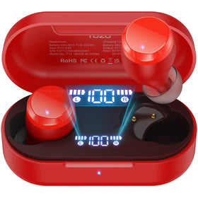 TOZO Tonal Dots earbuds front view, compact design for daily listening comfort.