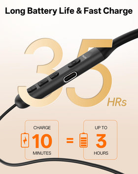toztnix magnetic earbuds snapped together on neckband, tangle-free carry