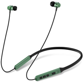 Toztnix front view olive green neckband showing sleek design and comfort