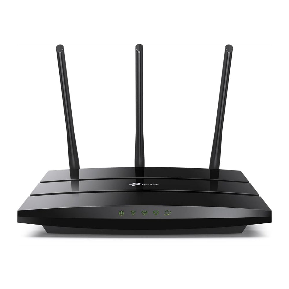 TP-Link Archer A8 front view showing sleek design and status LEDs for easy monitoring