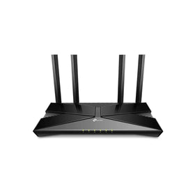 TP-Link Archer AX1450 front view showing antennas and ports for reliable home WiFi